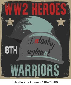 vector illustration of world war 2 theme