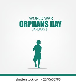 Vector Illustration of World War Orphans Day. Simple and Elegant Design