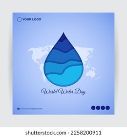 Vector illustration of World Water Day