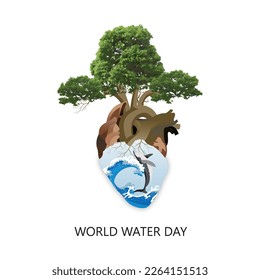 Ilustración vectorial del Día Mundial del Agua.