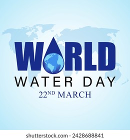 Vector illustration of World Water Day social media feed template