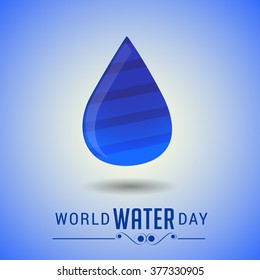  Vector Illustration of World Water Day.