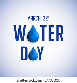  Vector Illustration of World Water Day.