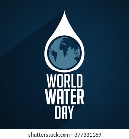  Vector Illustration of World Water Day.