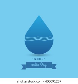 Vector Illustration of World Water Day.