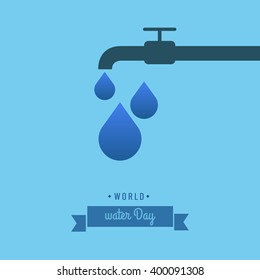 Vector Illustration of World Water Day.