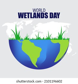 vector illustration for world wetlands day 