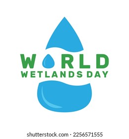 Vector illustration of World Wetlands Day