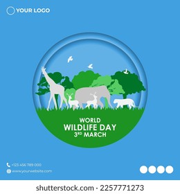 Vector illustration for World Wildlife Day