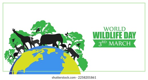 Vector illustration for World Wildlife Day