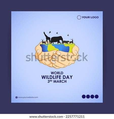 Vector illustration for World Wildlife Day