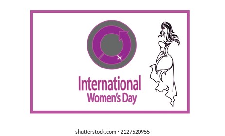 Vector illustration of world women's day.  Background for international women's day poster