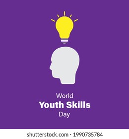 vector illustration for world youth skills day