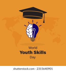 Vector illustration of World Youth Skills Day social media story feed mockup template - Shutterstock ID 2315640901