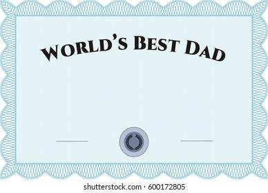 Vector illustration of World's best dad award template

