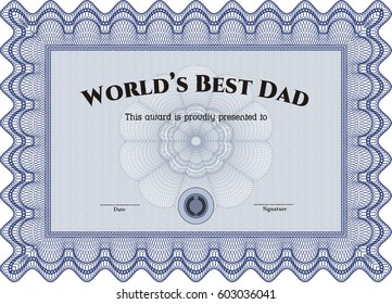 Vector Illustration of World's Best dad icon in grey color