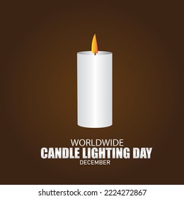vector illustration of Worldwide Candle Lighting Day. Simple and Elegant Design