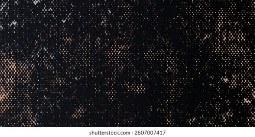 Vector illustration of a worn black wood or metal texture background with white scratches and peeling paint details.