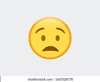 Vector Illustration Of Worried Face Emoji