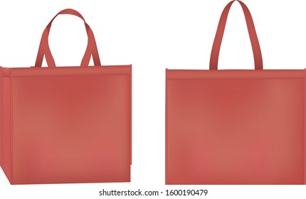 A vector illustration of a woven shopper bag for the purposes of logo mockups or product presentations.