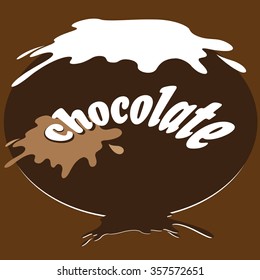 Vector illustration wrapping for chocolate