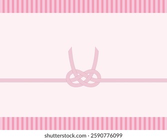 Vector illustration of mizuhiki.　Gift wrapping paper background illustration.
