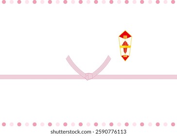 Vector illustration of mizuhiki.　Gift wrapping paper background illustration.