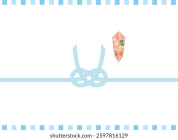 Vector illustration of mizuhiki.　Gift wrapping paper background illustration.