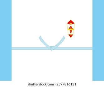 Vector illustration of mizuhiki.　Gift wrapping paper background illustration.