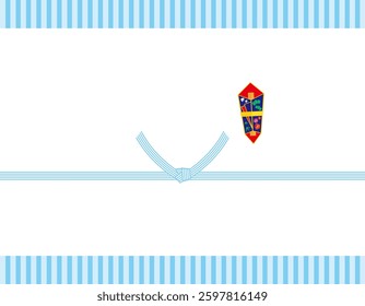 Vector illustration of mizuhiki.　Gift wrapping paper background illustration.