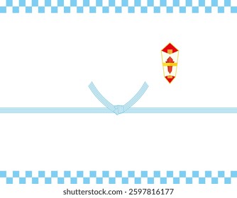 Vector illustration of mizuhiki.　Gift wrapping paper background illustration.