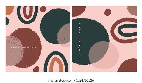 Vector-Abbildung. Umhüllungspapier oder Stoff. Setzen Sie Grußkarten, Flyer, Poster, Newsletter, Branding Design, Magazin Covers. Moderne abstrakte Vorlagen mit organischen Formen in Pastellfarben. 