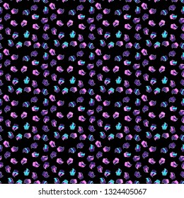 Vector illustration. Wrapping paper. Seamless pattern of cupcakes on a white, violet and black background.