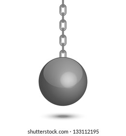 Vector illustration of wrecking ball