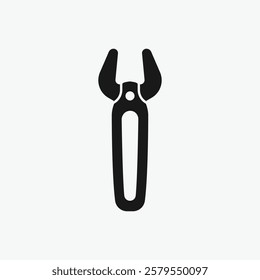 Vector Illustration of a Wrench or Adjustable Spanner