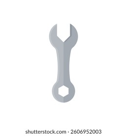 Vector illustration of wrench flat icon design. Mechanical engineering tools, repair and service icon vector illustration. 