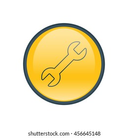 Vector illustration of wrench icon