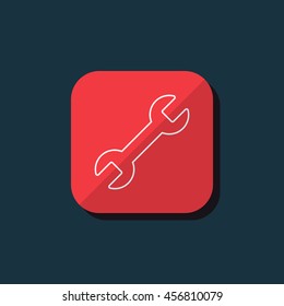 Vector illustration of wrench icon