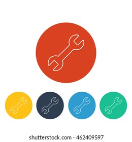 Vector illustration of wrench icon