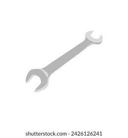 Vector illustration of wrench on white background
