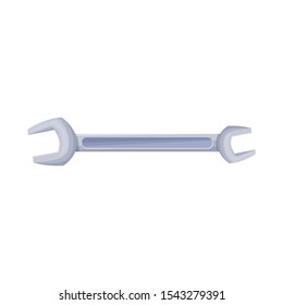 Vector illustration of wrench and spanner symbol. Graphic of wrench and key stock symbol for web.