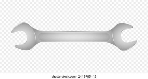 Vector illustration of wrench tool on transparent background