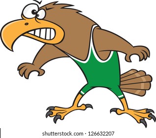 Vector illustration of wrestling hawk