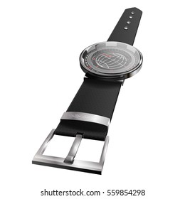 vector illustration of a wrist compass on a white background