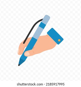 Vector Illustration Of Write. Colored Vector For Website Design .Simple Design On Transparent Background (PNG).