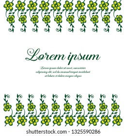 Vector illustration write hello summer with frame of circular leaf flowers hand drawn