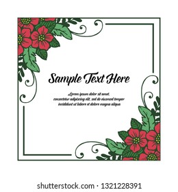 Vector illustration write your text with frame white background hand drawn