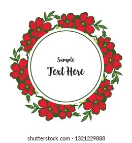 Vector illustration write your text with frame flower hand drawn
