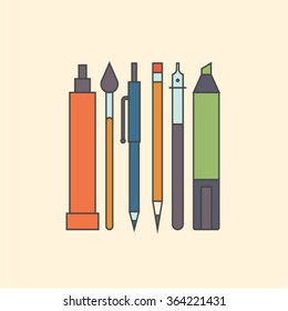 Vector illustration of writing
