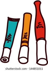 Vector illustration of writing tools